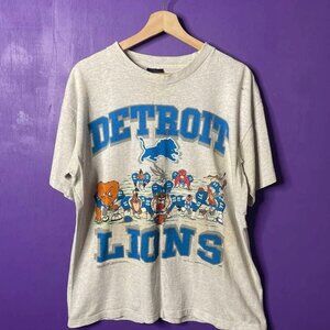 Vintage NFL Detroit lions Looney tunes Shirt Unisex Cotton Men Women